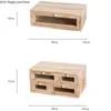 Твердый деревянный прямоугольник на рабочем столе косметические ящики для хранения тип офиса Sundries Jewelry Multlayer Minesting Missacet Home Y200628
