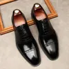 Hommes en cuir véritable chaussures habillées mode plaine orteil Oxfords chaussure polissage à la main fête de mariage formelle smoking chaussures pour hommes G3