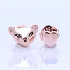 Stud Original 925 Sterling Silver Earring Rose Lion Princess Heart Earbrings For Women Wedding Gift Fashion sieraden