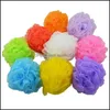 Borstar, skrubber badrum aessory hem Gardenwholesale Mesh Nylon Flower Bathing Spa Shower Scrubber Wash Ball Colorf Bath Borstes Spo