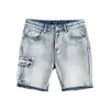 shorts en denim d'été hommes lavent vintgae cargo mode hip hop 100% coton rayé marque 190333 210716