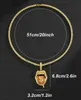 Hip Hop Drip Dollar Lip Pendant Necklace Jewelry Iced Out Bling CZ Cubic Zi