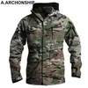 M65 Reino Unido US Army Roupa Windbreaker Jaquetas Militares Casacos Mens Inverno / Outono À Prova D 'Água Piloto Casaco Capuz Três Cores 210806