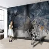 الأمريكي خمر خلفيات ورق الحائط ستيريو الظل هندسة الموسعة الفضاء مخطط الداخلية ديكور المنزل اللوحة جدارية خلفيات