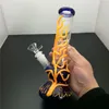 Glow in the Dark Beaker Bong 11 Inch 5mm Design Glas Water Pijp Cool Hand Painting DAB Oil Rig