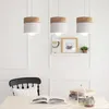 Modern Pendant Lights Nordic Wood Iron Colorful E27 Hanging Lamp Restaurant Coffee Bedroom Dining Room Kitchen Lighting Fixtures