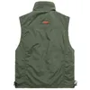 Summer Spring Mesh Thin Multi Pocket Vest för Largesize Male Casual Sleeveless Jacket med många fickor Reporter Waistcoat 211111