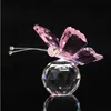 6 kleuren kristal vlinder beeldje dier ornamenten ambachten glas presse-papier thuis bruiloft decoratie miniatuur souvenir geschenken 210804