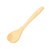 13.2*3cm Handmade Natural Bamboo Soup Ice Cream Spoons Wedding Party Home Kitchen Dining Bar Supplies