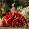 DHL Bling Burgundy Sequin 레이스 Applique Quinceanera 드레스 레이스 업 코르 셋 달콤한 15 미인 가운 플러스 사이즈 Vestidos de xv años