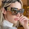 نظارات شمسية 2021 ماركة ماركة ساحة للنساء خمر المتضخم الحمامة القط العين نظارات الشمس الإناث الأسود ليوبارد الرجال الظل