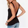 Camiseta feminina Sellers Casua em 2022 Deep V na primavera e verão Sexy Open Slim Stretch Cotton colete 202214