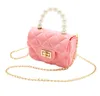 Mini Pearl Handbag Kids Crossbody Bag Jelly Bags Chain Change Key purse children handbags baby coin wallet
