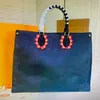 Onthego большой емкости Tote мода SAC FEMME кожаная сумка на ремне женщина сумка дуплексная печать Toron ручка леди покупки сумка женский кошелек