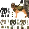 Collares de perros Servicio de correa de servicio T￡ctico T￡ctico militar Chaleco Ropa Molle Outdoor Entrenamiento con botella de agua accesorio Carrie