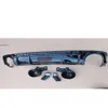 1 комплект кузовных комплектов глянцевый черный задний диффузор + выхлопная труба для оригинальных автомобильных аксессуаров RS7