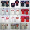 1939年1967年ターゲット野球ヴィンテージ26 Wade Boggs Jersey 9 Ted Williams 14 Jim Retire Stitched Navy Blue White Red Grey Beige