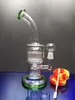 Verre épais Bong Narguilé Bras Arbre Percolateur Perc Plates-formes pétrolières Double Dab Rig 14.4mm mâle Mâle Joint Tuyaux D'eau cheechshop