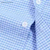 USHARK Business Chemises à carreaux pour hommes Chemises formelles à manches longues Chemises à carreaux pour hommes Chemises de travail de bureau Plus Taille Coton 210603