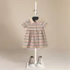 Mode Katoen Korte SleeveBaby Meisje Jurk 2019 Nieuwe Zomer Stripe Prinses Jurk Party Bruiloft Pageant Jurken Kleding Bebe Q0716