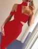 Casual Kleider Ocstrade Verband Kleid 2021 Ankunft Sommer Grün Bodycon Frauen Schwarz Cut Out Sexy Party Club Outfits2752