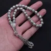 Ottoman Turkiska Persiska Crescent Moon Star Amulet Bön 33 Pärlor Tasbih Armband Muslim Tasbih Allah Rosary