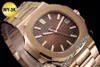 2021 3KF V2 5711 A324SC Automatyczne męże Watch Rose Gold Brown Teksturowa Edycja wybierania stali nierdzewnej Bracele Pureteme Swiss Move274d