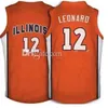 Nikivip Kawhi Leonard #12 Illinois Retro Jersey College Basketball Jerseys Męs