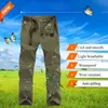 Pantalones de hombre Pantalones desmontables para caminar en el campamento Senderismo Verano Estiramiento alto Delgado Impermeable Secado rápido UV al aire libre