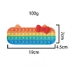 푸시 버블 편지지 연필 가방 감압 장난감 실리콘 mulitifuntional 저장 가방 코인지