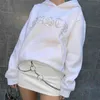 Oversized Dames Sweatshirt Hoodie Top Mode Plus Size Pocket Casual Losse Trui met lange mouwen 210809