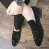 Luxe Trend Zwart Rhinestone Bruiloft Flats Oxford Party Schoenen Mannen Casual Loafers Formele Jurk Schoeisel Sapatos Tenis Masculino