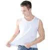 Débardeurs pour hommes Plus Taille 7XL 95% Coton Singlet Plaine Impression extérieure Blanc Gilet de base pour hommes Sports Running Singlets Boy1