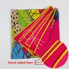 Scarves 90cm Feather100% Twill Silk Scarf Women Shawls Brand Design Square Luxury Foulard Hand Rolled Hem Hijab