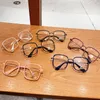 Vintage Büyük Gözler Bilgisayar Gözlük Retro Kare Engelleme Çerçevesi Anti Mavi Işık Lensler ile Moda Geek Gözlük