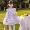 Flickor Spanska Klänning Barn Lolita Princess Bullklänningar för Baby Girl Födelsedagsfest Klänningar Vår Spädbarn Tulle Vestidos 210615