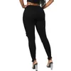 White Ripped Hole Denim Pants Women Skinny Long Jeans Plus Size 3XL Stretchy Trousers High Waist Black Jeans Woman H0908