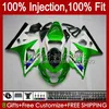 Body Injectievorm voor Suzuki GSXR-750 GSXR 750CC 600CC 750 600 cc 2004 2005 43 NO.6 GSXR600 GSXR750 K4 04 05 GSXR-600 GSX-R750 2004-2005 OEM Fairing Kit Green Light Blk