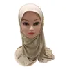 Ramadan muslimska barn flickor hijab islam huvudduk blomma halsduk amira barnbön sjal full täcke headwrap slumpmässig färg
