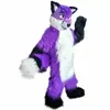 Hallowee Purple Fox mascotte Costume haute qualité dessin animé thème personnage carnaval adulte unisexe robe noël fête d'anniversaire tenue de plein air