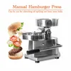 Hamburger de aço inoxidável Pressione 100mm-150mm hambúrguer formando máquina redonda processador de forma de carne para uso doméstico