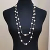 女性ロングチェーンセーターネックレスのための古典的なトレンディなビーズの模造真珠の上品なエレガントなウェディングパーティージュエリーアクセサリー