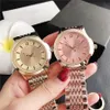 Merk Quartz polshorloge voor vrouwen meisje met metalen stalen band horloges G28