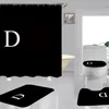 8 Style Home Duschvorhang Anti-Peeping-Badezimmer-Briefvorhang EL WC-Abdeckungsmatten Vierteiliges Set197R