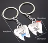 newlovely المعادن مصغرة الأسنان كيرينغ للجنسين حقيبة مفتاح السيارة سلسلة الملحقات هدية 2 ألوان ابتسامة الأسنان قلادة سلسلة المفاتيح EWE7486