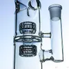 Narguilés Double Matrix Perc Water Bongs Glass Bubbler inebriante Dab Rigs Smoke Water Pipes Unique Bong