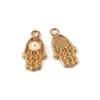 50 stks alloy hamsa hand emaille ogen charms hangers voor sieraden maken armband ketting DIY accessoires A-662