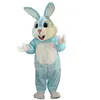 Costume da mascotte di coniglio azzurro di Halloween Costume da personaggio dei cartoni animati di alta qualità Vestito per adulti Taglia per adulti Festa di compleanno di Carnevale di Natale Vestito da esterno