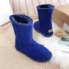 2022 Cold Winter Fashion Designer Snow Boots Women Mini Classic with Fur Womens Lady Girls Pink Khaki Warm Ankel Australien Flat Luxur Australian Boot Real Wool Snow