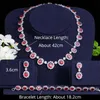 BeaQueen Gorgeous Cubic Zircon Green Drop Earrings Necklace and Bracelet 3pcs Jewelry Set Wedding Bridal Dress Accessories JS057 H1022